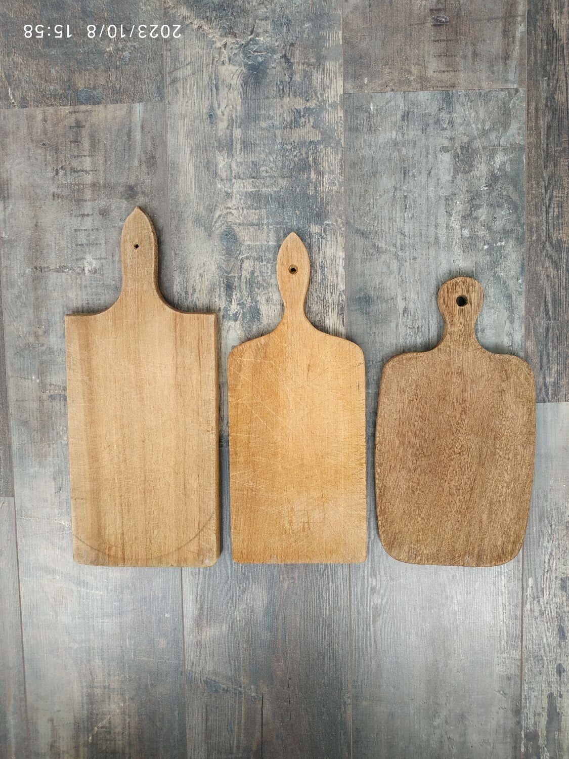 Trio of wooden cutting boards