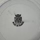 Set of 17 flat plates in Saint Amand earthenware, 22.5cm.
