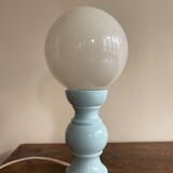 Lampe bilboquet bleu ciel années 70