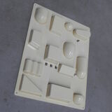 Vintage plastic wall rack, storage system