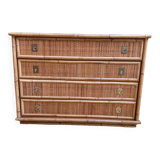 Dal Vera bamboo and rattan chest of drawers