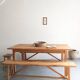 Cherry wood farmhouse table