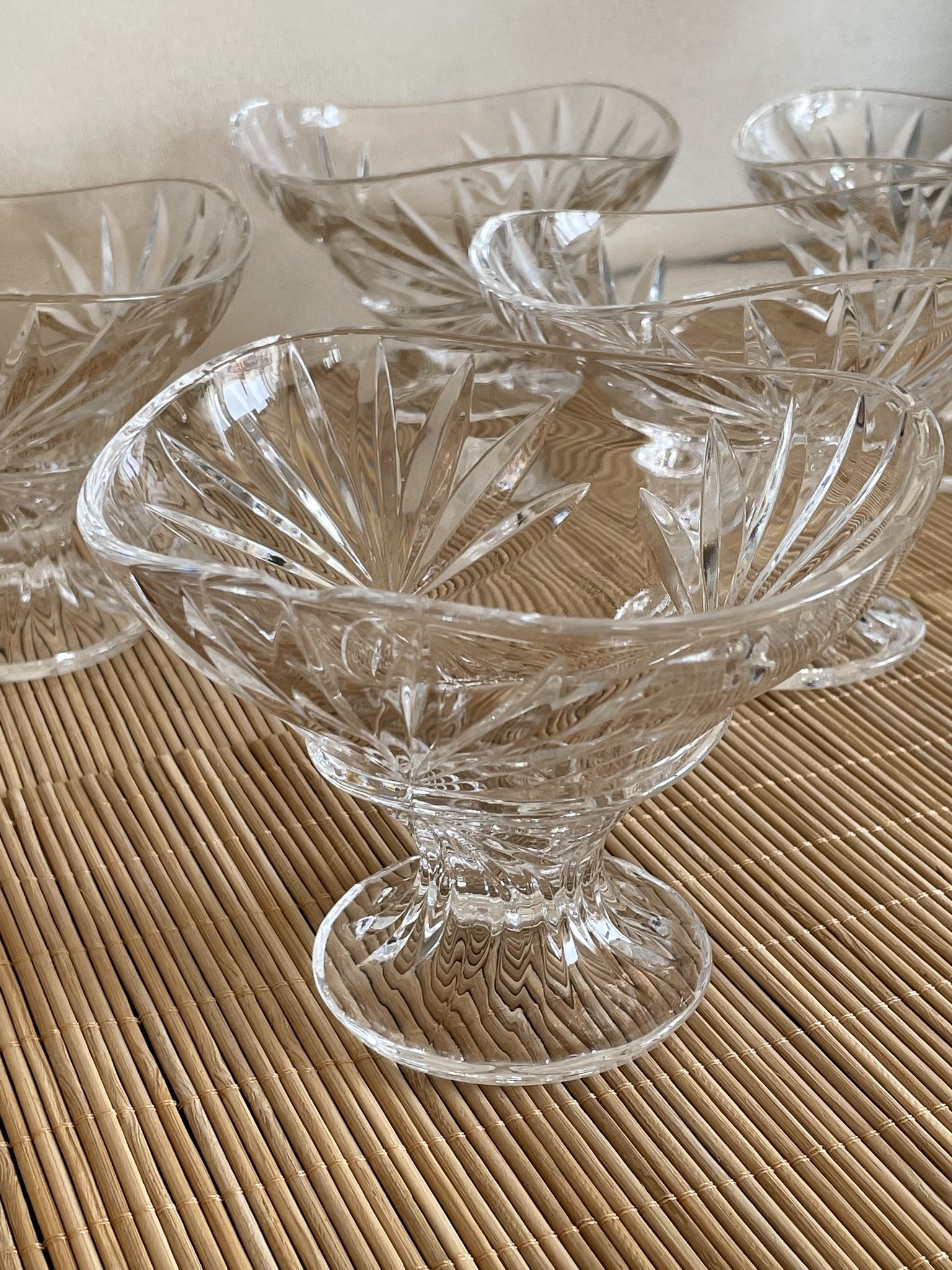 5 ice cream cups, Arques crystal fruits