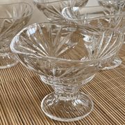 5 ice cream cups, Arques crystal fruits