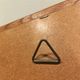 Asymmetrical vintage Scandinavian mirror in 60s teak 36x64cm
