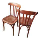 Paire de chaises bistrot estampillées