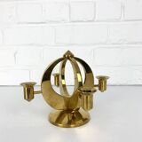 Mid-Century Scandinavian Brass Candlestick by Arthur Pe, Kolbäck, Sweden 1950-60