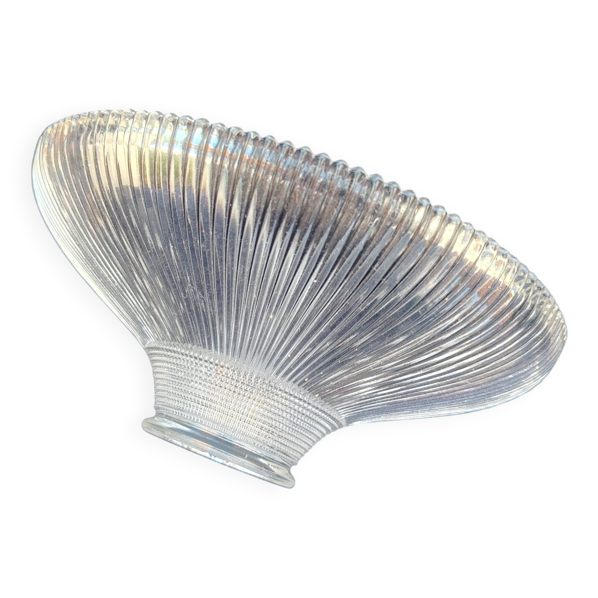 Abat-jour en verre holophane, design vintage