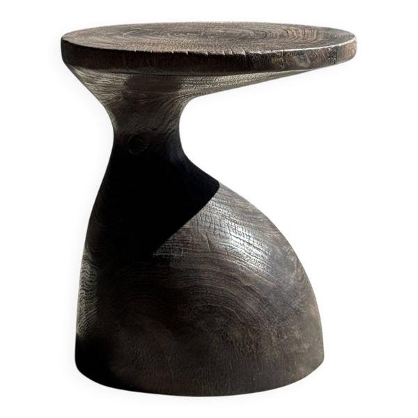 Sexy Neck - Bout de canapé en bois massif (monoxyle) brun