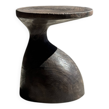 Sexy Neck - Bout de canapé en bois massif (monoxyle) brun