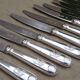 12 entremets Christofle  knives silver metal stainless steel blade model Vendome