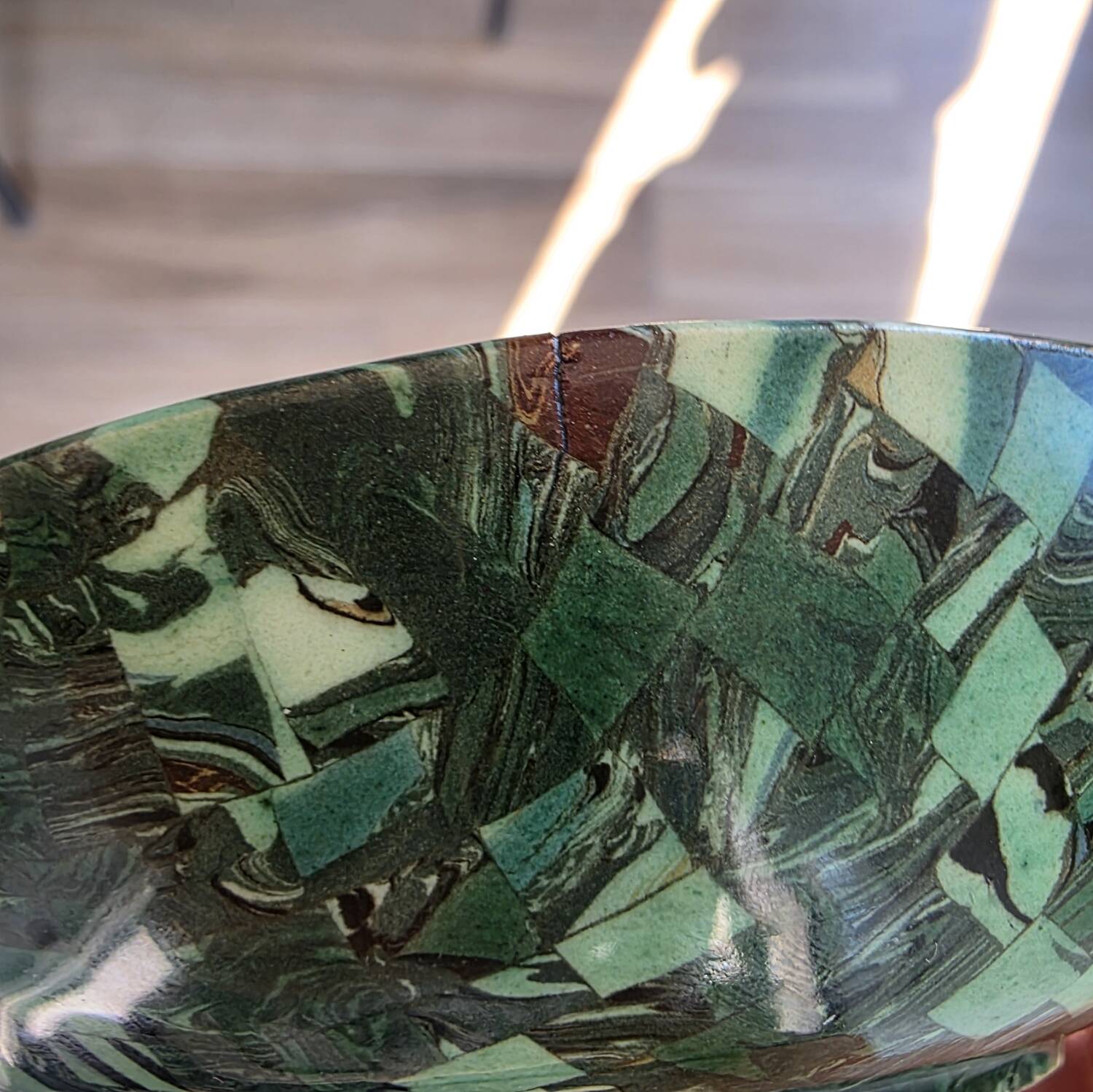 Rare Lot 3 Bowls GERBINO Vallauris – Mixed Earth Mosaic