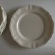 Set of 7 Ivoire plates from Sarreguemines with fluting, 1960.