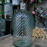 Bouteille vase en verre recyclé vert d'eau