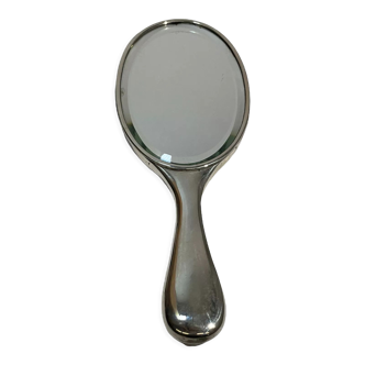 Solid silver hand mirror