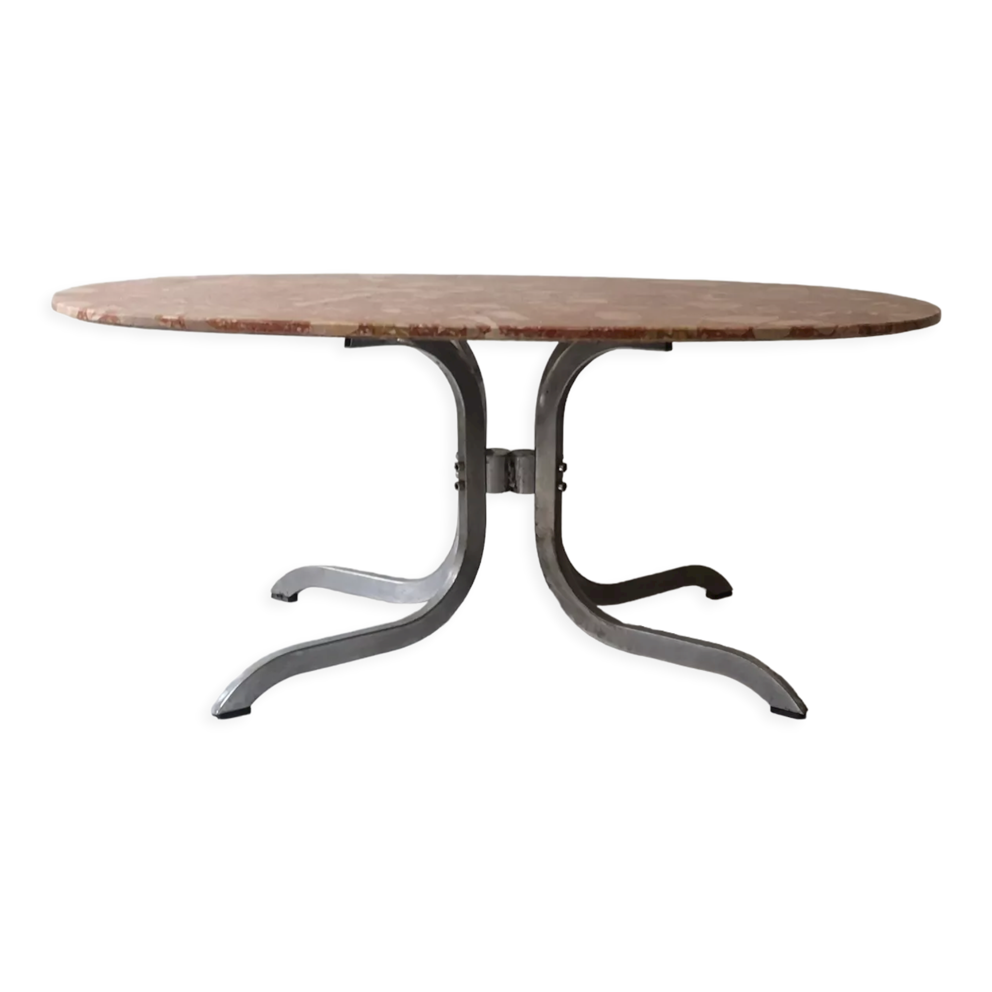 Pink marble coffee table, 1970