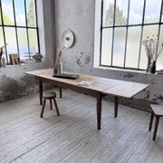 Solid oak farmhouse table with extensions (190-280cm) 1950