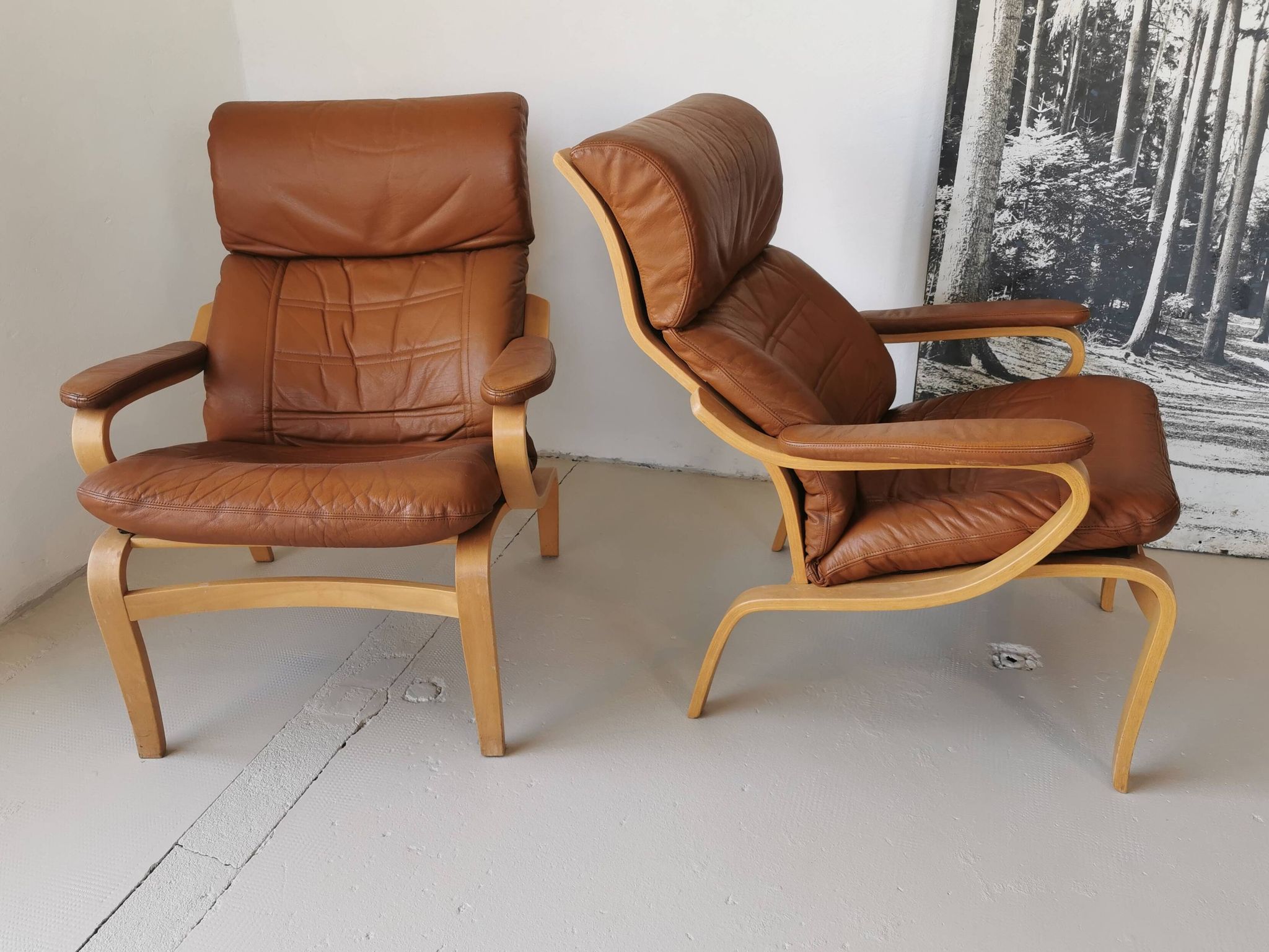 Paire de fauteuils scandinaves vintage