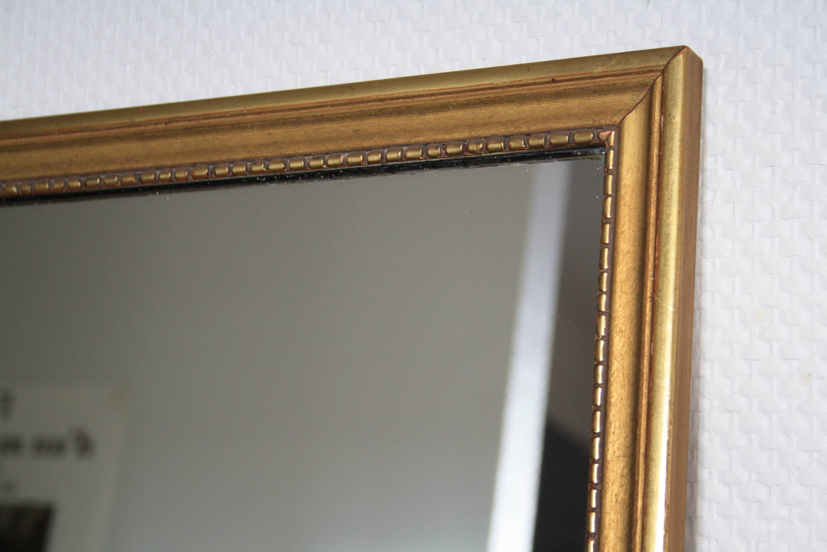 Rectangular golden mirror