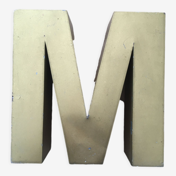 Golden vintage sign letter M
