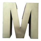 Golden vintage sign letter M