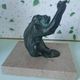 Bronze animalier Orangutan signed Henri Rischmann with a marble base.