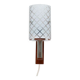 Vintage 1960s wall light, milk glass and bohemian teak.