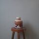 Contemporary design ceramic vase handcrafted minimalist shape brown tones
