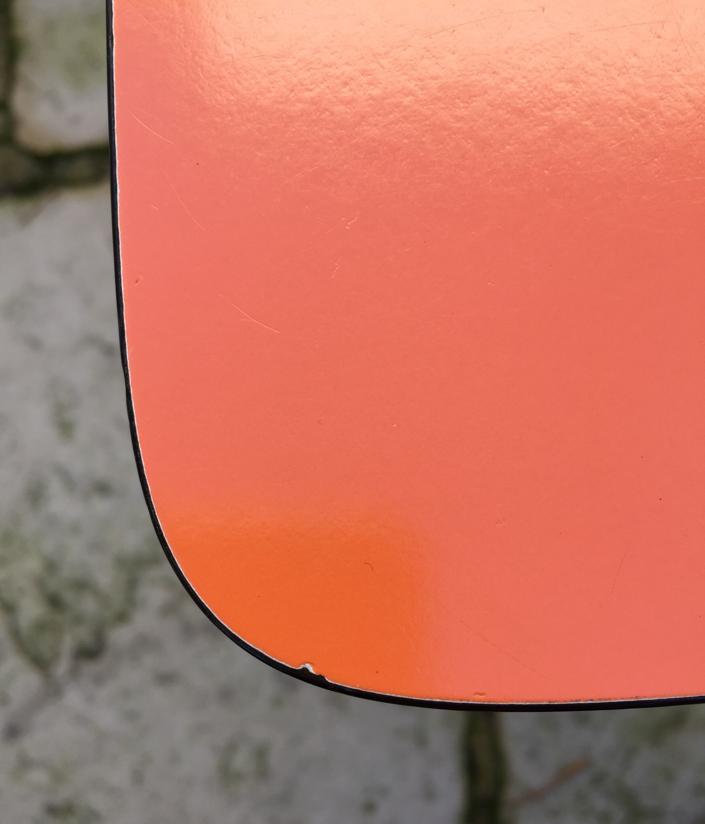 Set of 6 vintage orange formica chairs, 70s