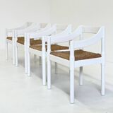 Set of 4 Carimate chairs by Vico Magistretti