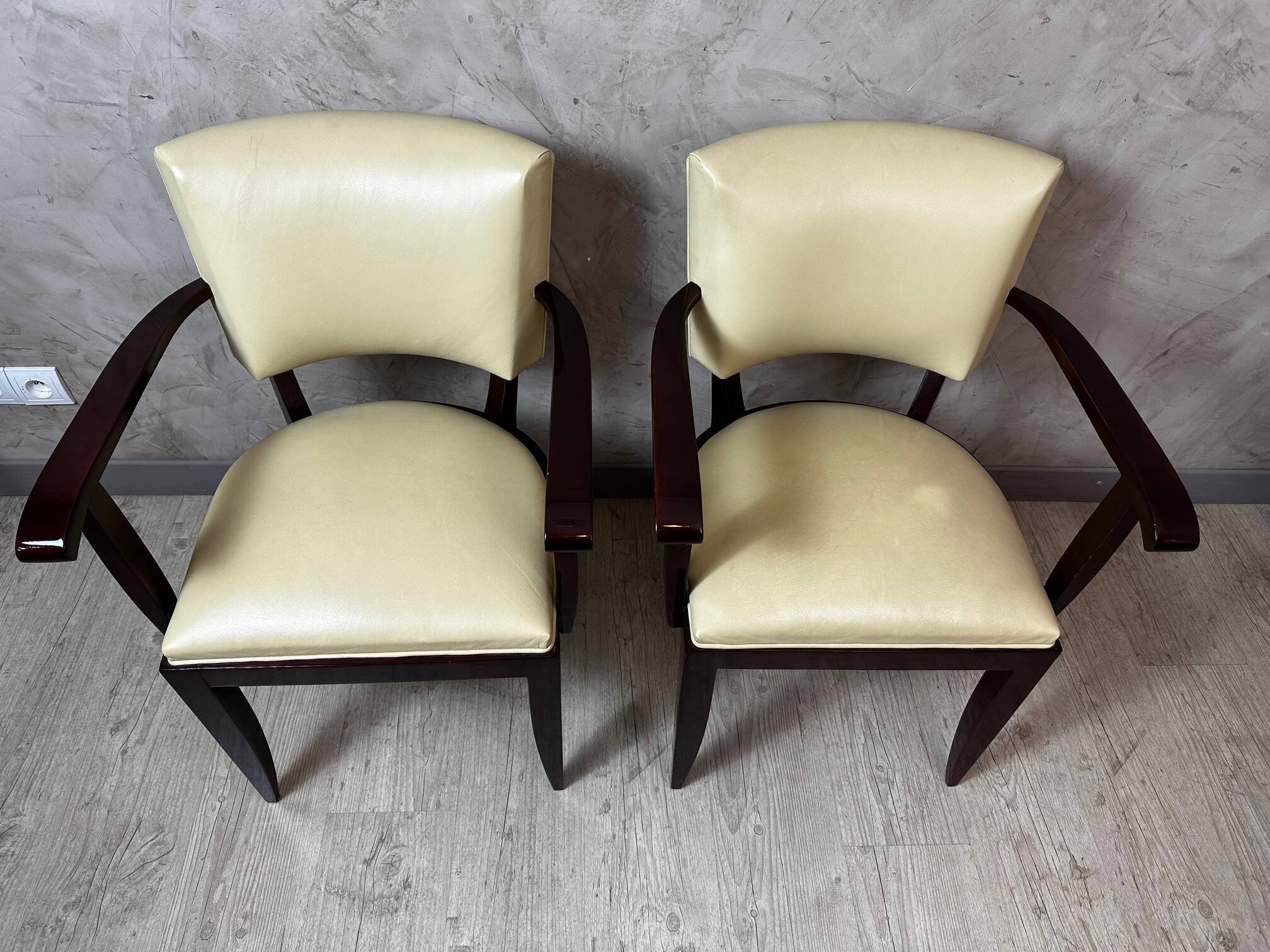 Pair of bridge armchairs