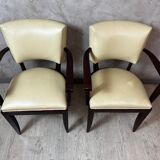 Pair of bridge armchairs