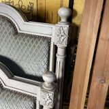 Louis XVI style upholstered bed