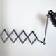 Black Industrial Soviet Scissor Wall Lamp, 1960s