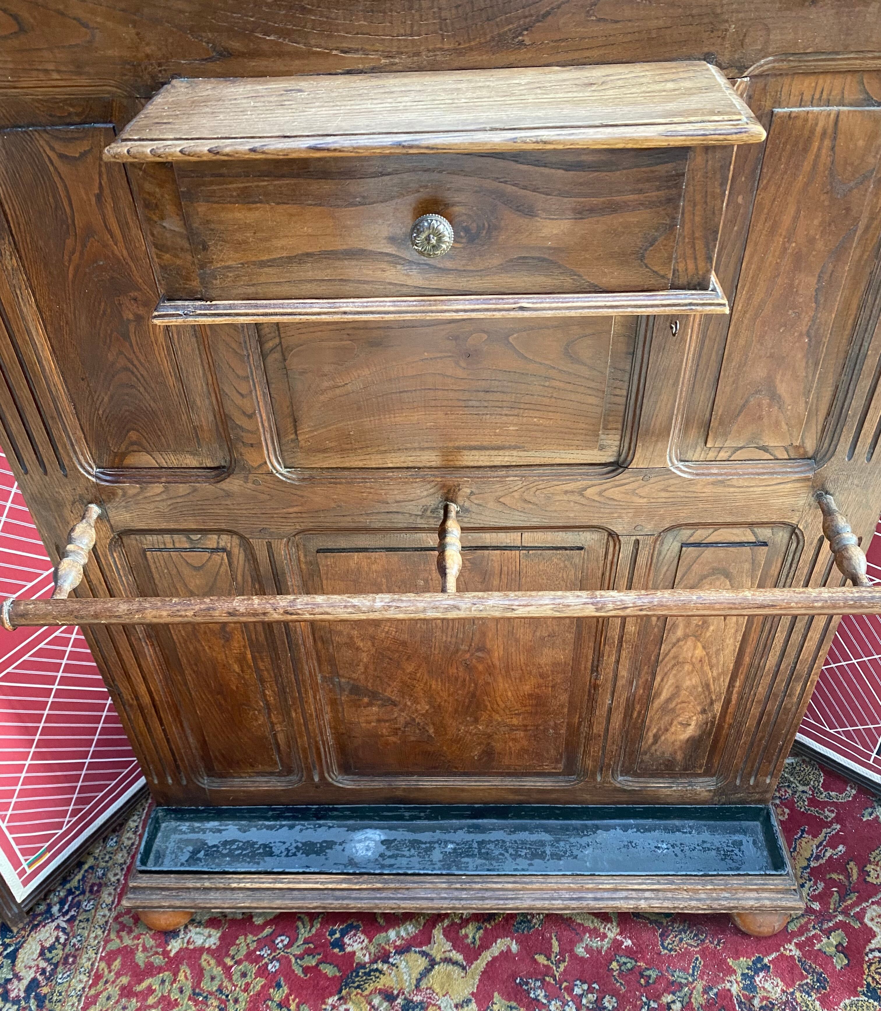 Old entrance cloakroom solid wood
