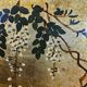 Vintage Chinese cabinet gold leaf / flowers and birds / bohemian