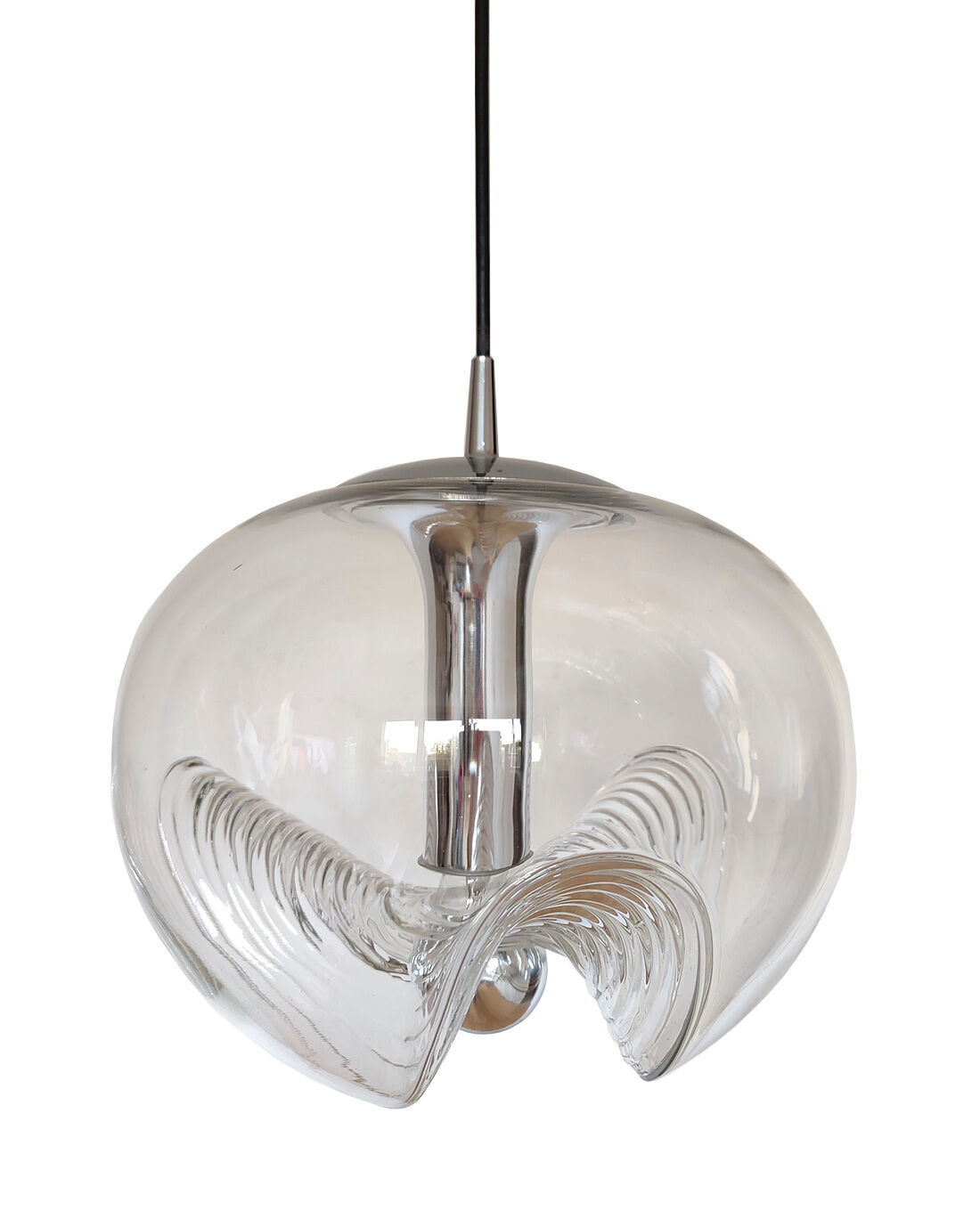 Pendant lamp "futura" by peill and putzler germany 1960s