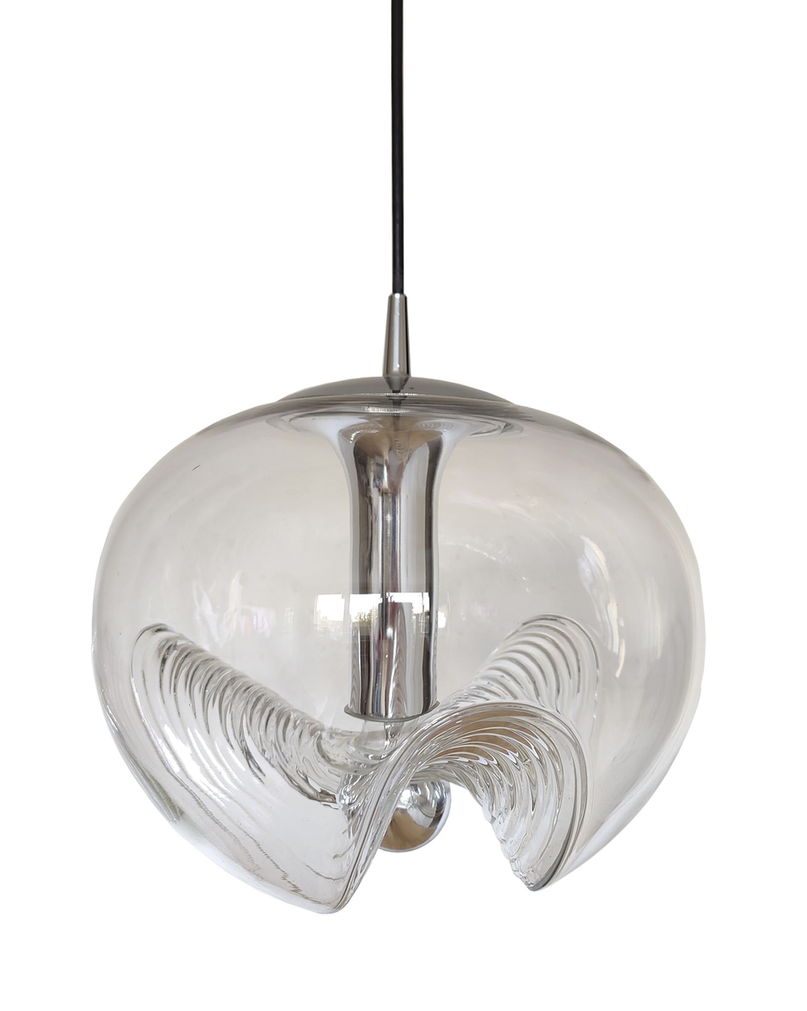 Pendant lamp "futura" by peill and putzler germany 1960s