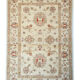 Handmade ziegler carpet cream wool floral area rug- 100x147cm