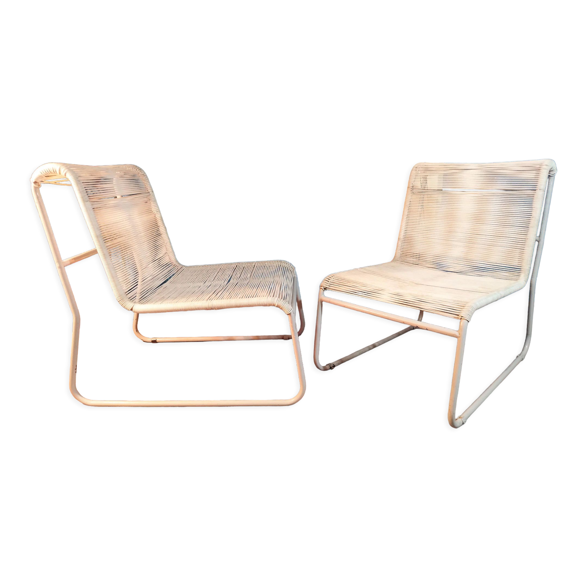 Armchairs scoubidou 1980s