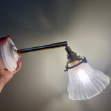 Vintage art deco frosted glass tulip wall light