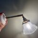 Vintage art deco frosted glass tulip wall light