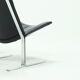 Set of 2 Danish lounge chairs by Kebe Møbler model Eagle with black leather.