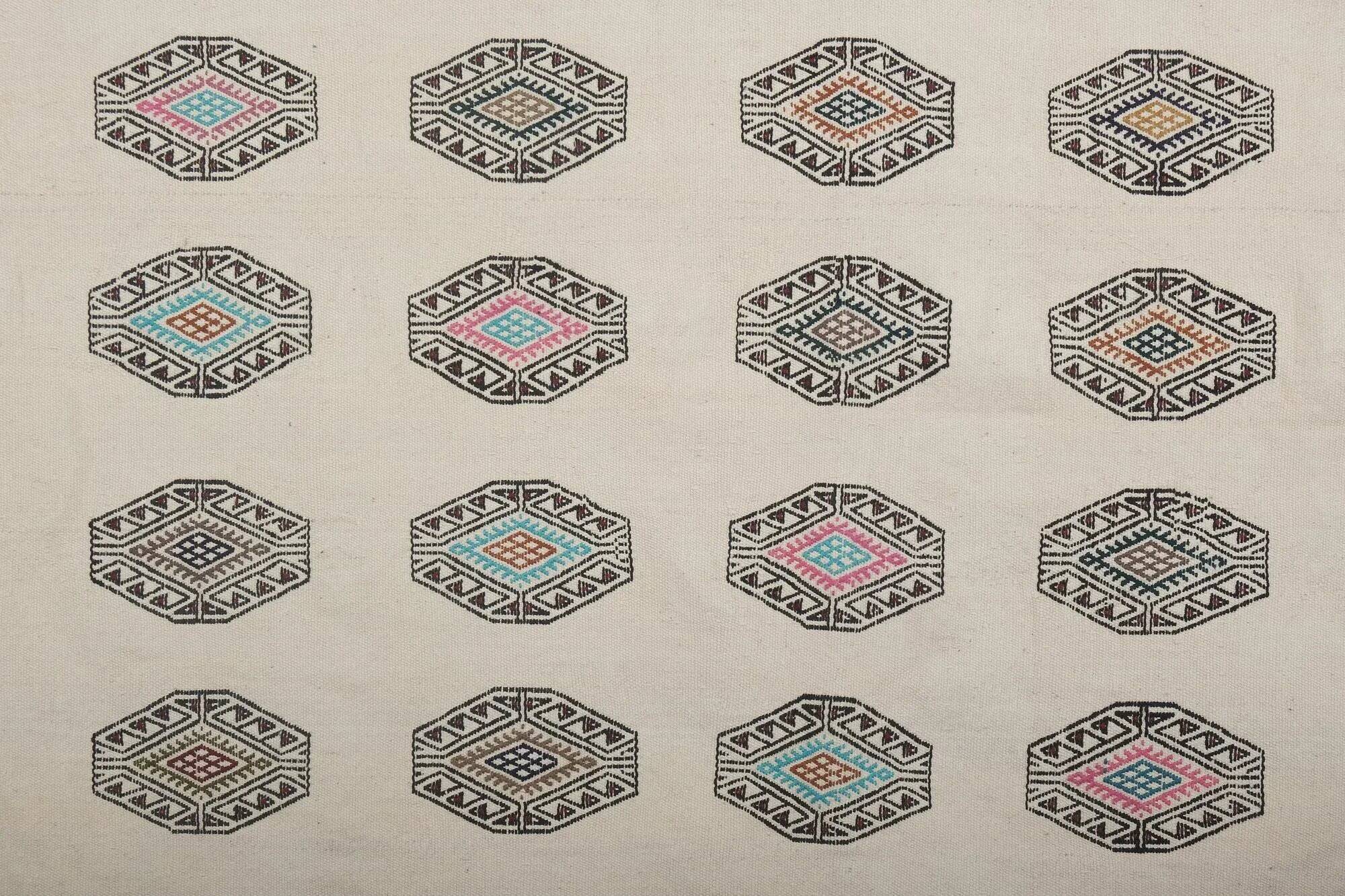 Vintage hand-embroidered textile 163x220 cm