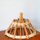 Scandinavian pendant light in wood and rope, 1960