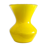 Yellow opaline vase