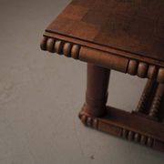 Table Art déco en chêne – France, années 1930–1940