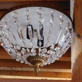 Lustre pampilles corbeille