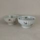 2 Antique Faceted Bowls with Small Flower Pattern PL France