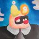 Broken mouth abstract painting